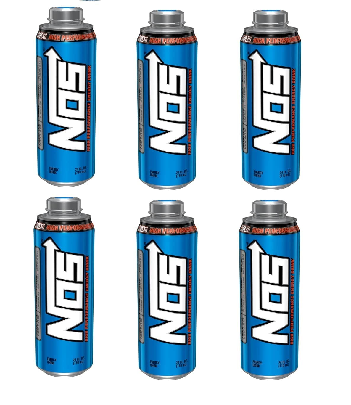 NOS High Performance Energy Drinks (24fl.oz Original) Twist Top Cans-Pack  of 6