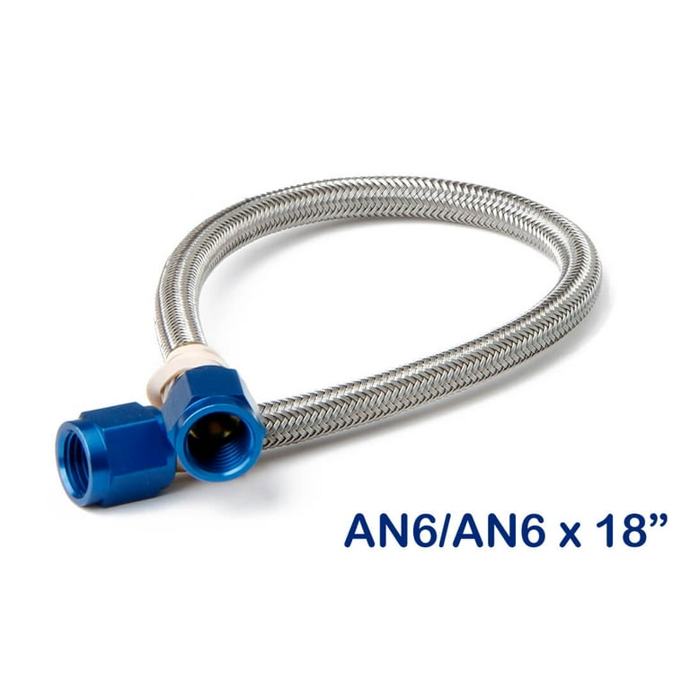 NOS Nitrous Hose 6 AN Hose w/Blue Fittings 18 NOS Nitrous Hose 6 AN Hose w/Blue Fittings 18