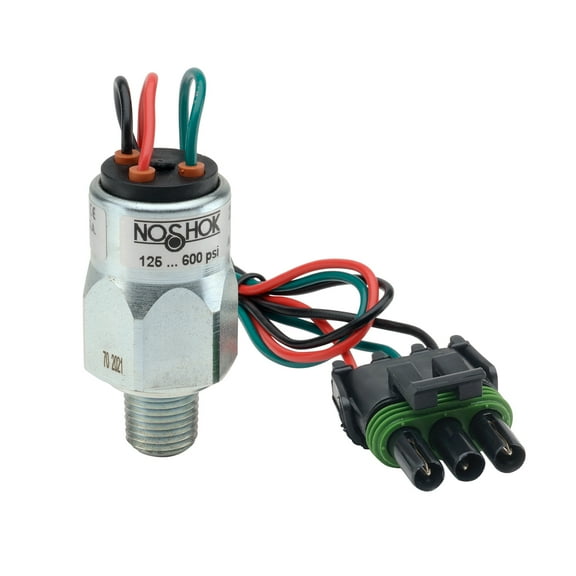 NOSHOK 200H Mechanical Pressure Switch, 125-600 PSI, SPDT, 1/8 NPT, Zinc-Nickel Steel