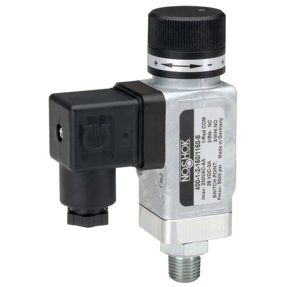 NOSHOK, Inc. Mechanical Pressure Switch, DIN EN 175301-803 Form A, 145 psig to 2,320 psig