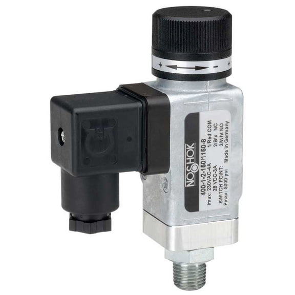 NOSHOK, Inc. Mechanical Pressure Switch, DIN EN 175301-803 Form A w/ 36 Cable, 450 psig to 4,600 psig