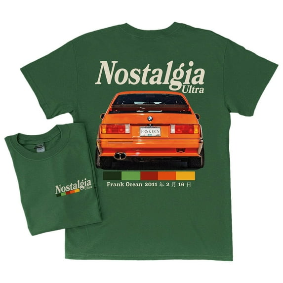NOSTALGIA ULTRA Unisex Tshirt, Frank Ocean Blonde Shirt, Forest Green Color, Size L