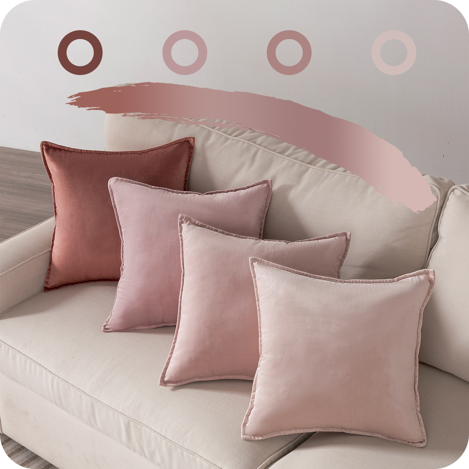 SUFAM Set of 4 Pillow Cases Movie Theater Cinema Popcorn Partition