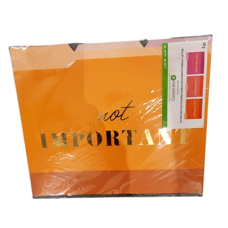 File Folders Letter Size "Not Important" 3-Pc