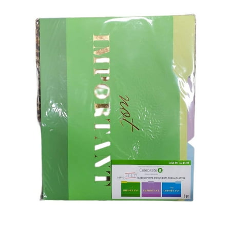 Not Important File Folders Letter Size 3-Pc Celebrate It