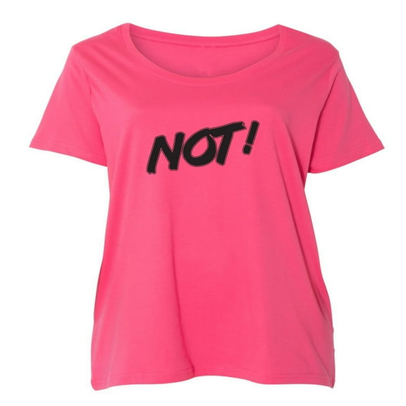 NOT! Womens Plus Size Scoopneck T