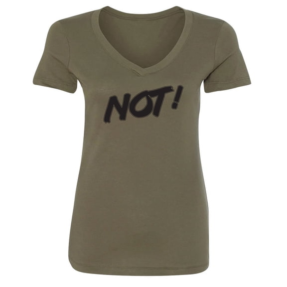 NOT! Womens V-Neck Tee
