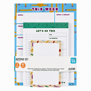 Set de libretas con tema de lápices Pen+Gear, 3 piezas