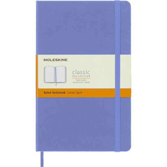 Moleskine Classic Writing Notebooks & Sketch Books, 5 in x 8.25 in, Hydrangea Blue, 240 Pages