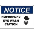 NOTICE Emergency Eye Wash Station Sign Safety Signs First Aid Signs