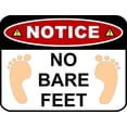 thumbnail image 1 of NOTICE NO BARE FEET Sign 12""x8"" Inches Metal Tin Sign Yard Sign, 1 of 4