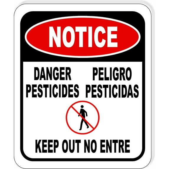 NOTICE PESTICIDES Aluminum Composite Sign, 20"x24"