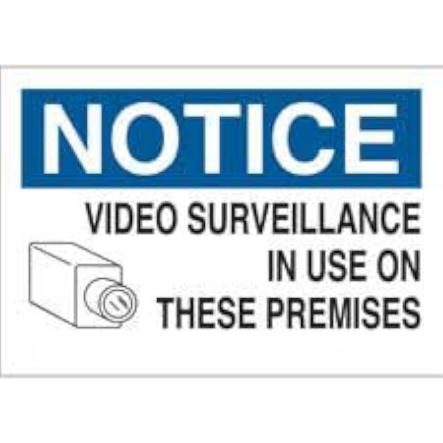 NOTICE - Video Surveillance In Use On These Premises Sign - Security ...