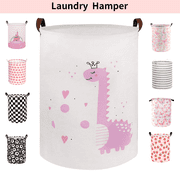 NOTIVIBE Collapsible Laundry Hamper Basket, Waterproof Fabric Storage Basket Gift Bag with Handles, Large Capacity Clothes Organizer for Bedroom, Nursery, Bathr