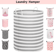 NOTIVIBE Collapsible Laundry Hamper Basket, Waterproof Fabric Storage Basket Gift Bag with Handles, Large Capacity Clothes Organizer for Bedroom, Nursery, Bathr