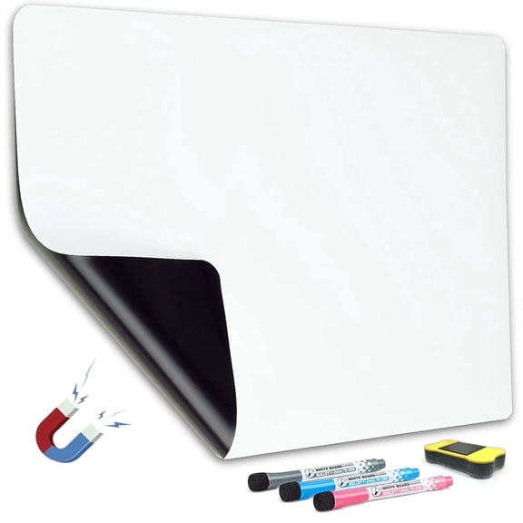 NOTIVIBE Whiteboard Magnetic Dry Erase Board 18" x 12" White Board for Wall Fridge Calendar, Home Fridge Calendar and Office Marker board