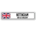 thumbnail image 1 of NOTTINGHAM UNITED KINGDOM Street Sign British Britons Brits flag city gift, 1 of 5