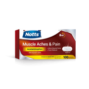 NOTTS Muscle Aches & Pain Relief Medicine 650mg Acetaminophen Pain Reliever, 24 Pills
