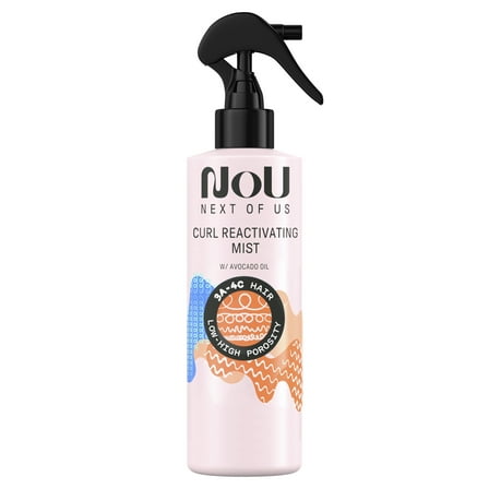 NOU Curl Reactivating Mist, for Curly & Coily Hair, Female, 8.1 fl oz