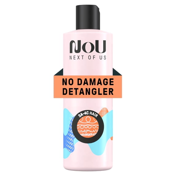NOU No Damage Detangler Conditioner, for Curly & Coily Hair, 7.6 fl oz