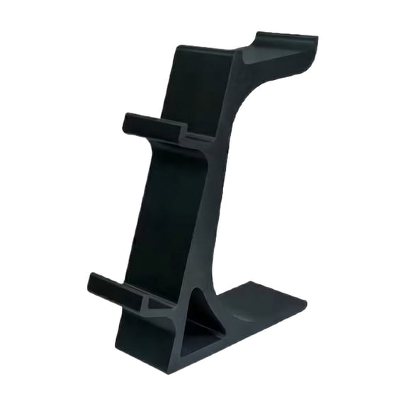NOUGFVZP 2-in-1 Gaming Controller Stand, Headset Holder & Organizer for Desktop, Space-Saving Console Accessory - Black