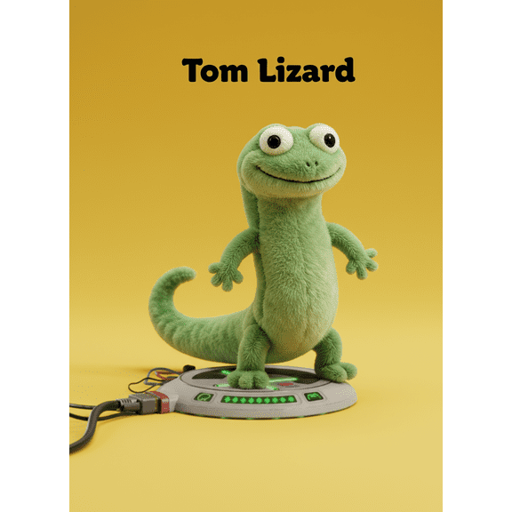 NOUGFVZP Adorable Tom Lizard Plush Toys – Perfect Nursery Decor & Cuddly Companion for Little Ones - 9.8 inch