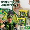 thumbnail image 1 of NOUGFVZP Brazil Soccer Fan Kit, 12-Piece Brazil National Team Cheer Set, Kit Torcedor Brasil with Inflatable Sticks, Headband, Scarf, Sunglasses & More for World Cup & Football Games, 1 of 8