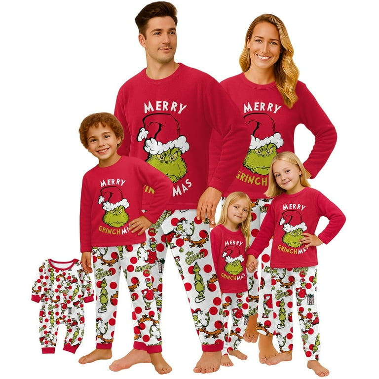 Cozyvia Family Matching Christmas Pajamas Set, Christmas Sleepwear - Main Image