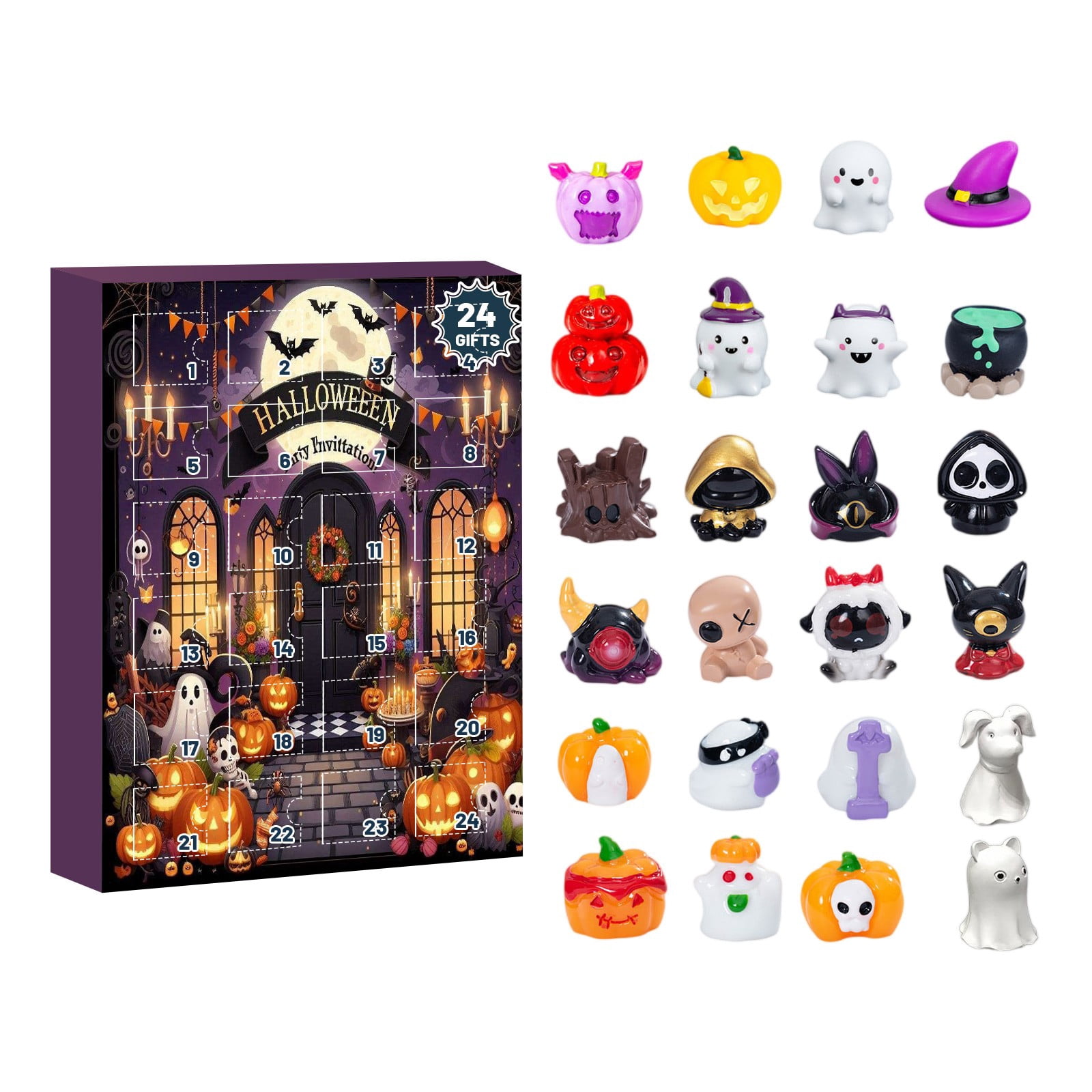 NOUGFVZP Halloween Advent Calendar 2025, 24 Day Halloween Countdown ...