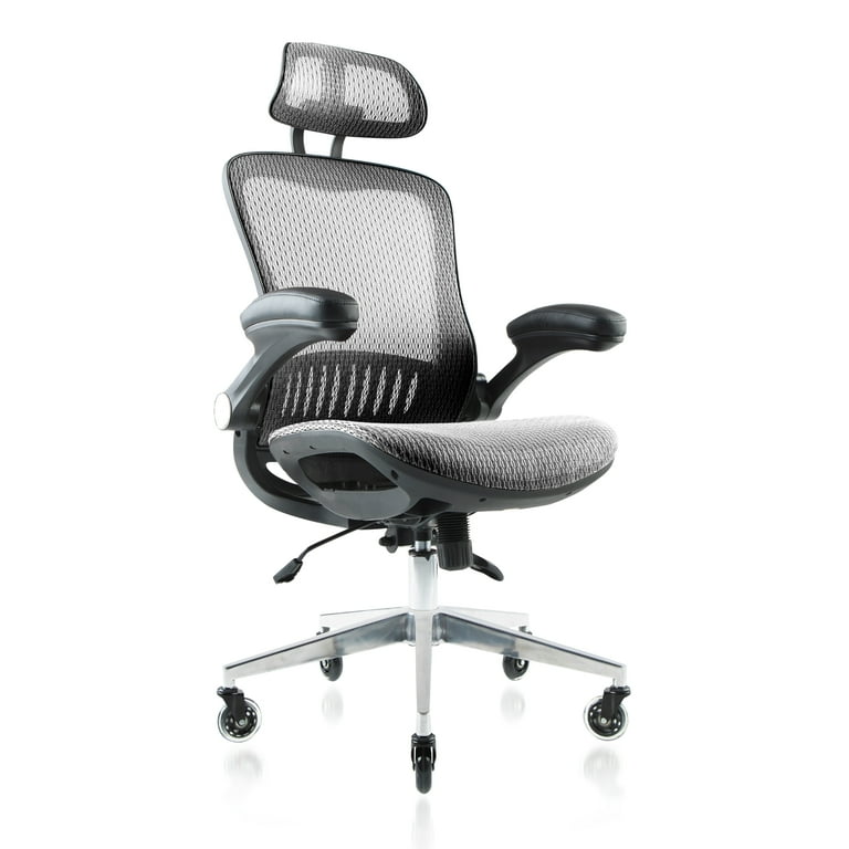 NOUHAUS ErgoFlip Mesh Office Chair Flip Up Arms. Ergonomic Desk