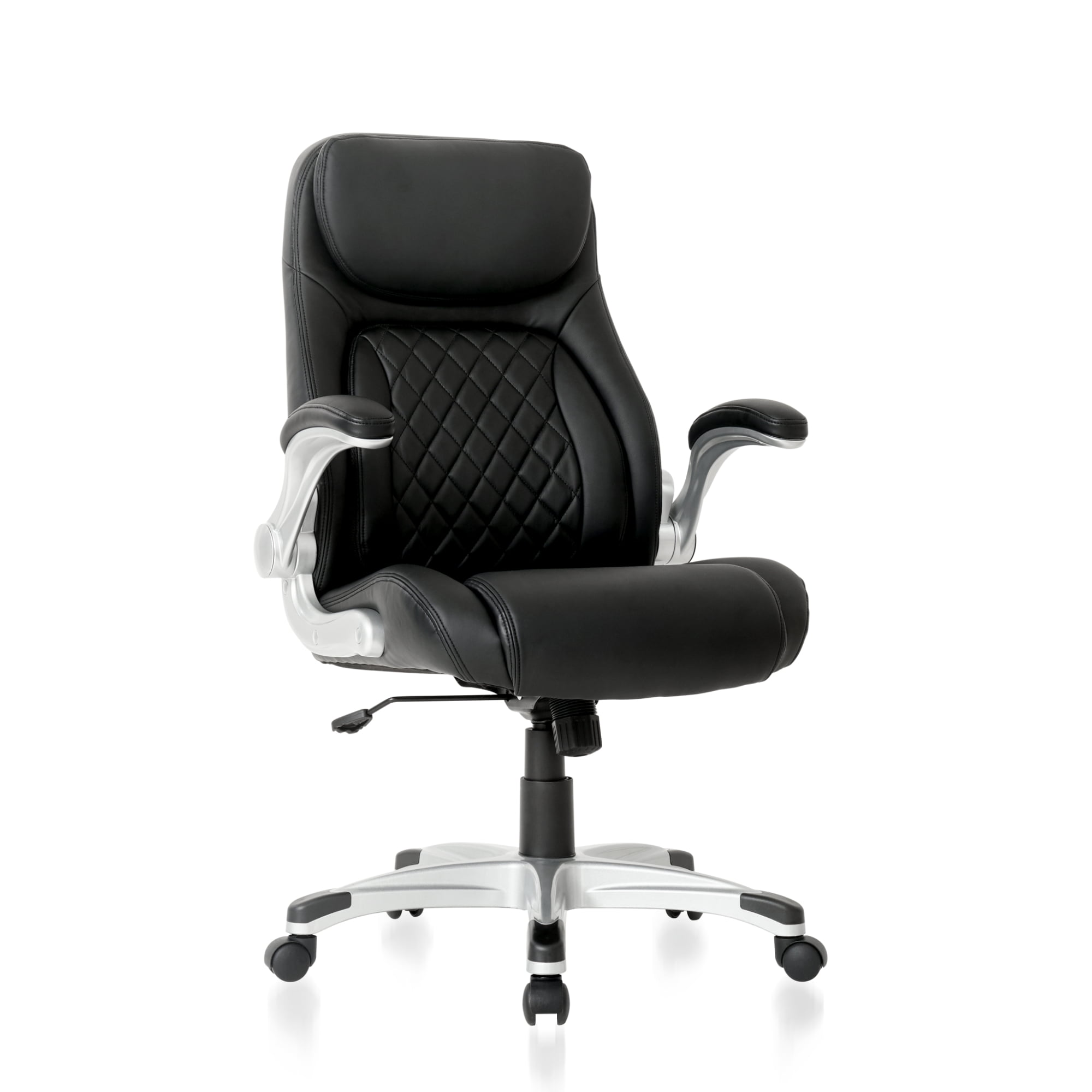 NOUHAUS +Posture Ergonomic PU Leather Office Chair. Click5 Lumbar Support, Black