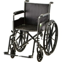 NOVA 18" Steel Wheelchair with Fixed Arms & Footrests