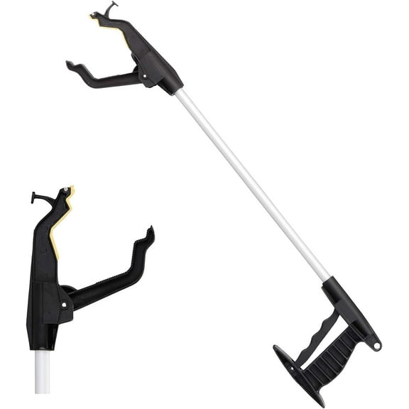 NOVA 24 Long Reacher, Lightweight Grabber with Wide Gripper, Hook & Magnetic Tip, Rotating Easy Grip Handle