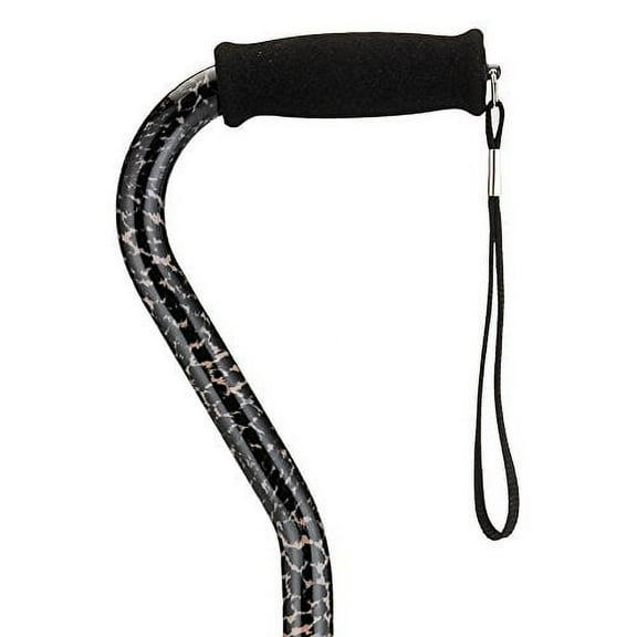 NOVA Medical Products Designer Cane with Offset Handle, Leopard