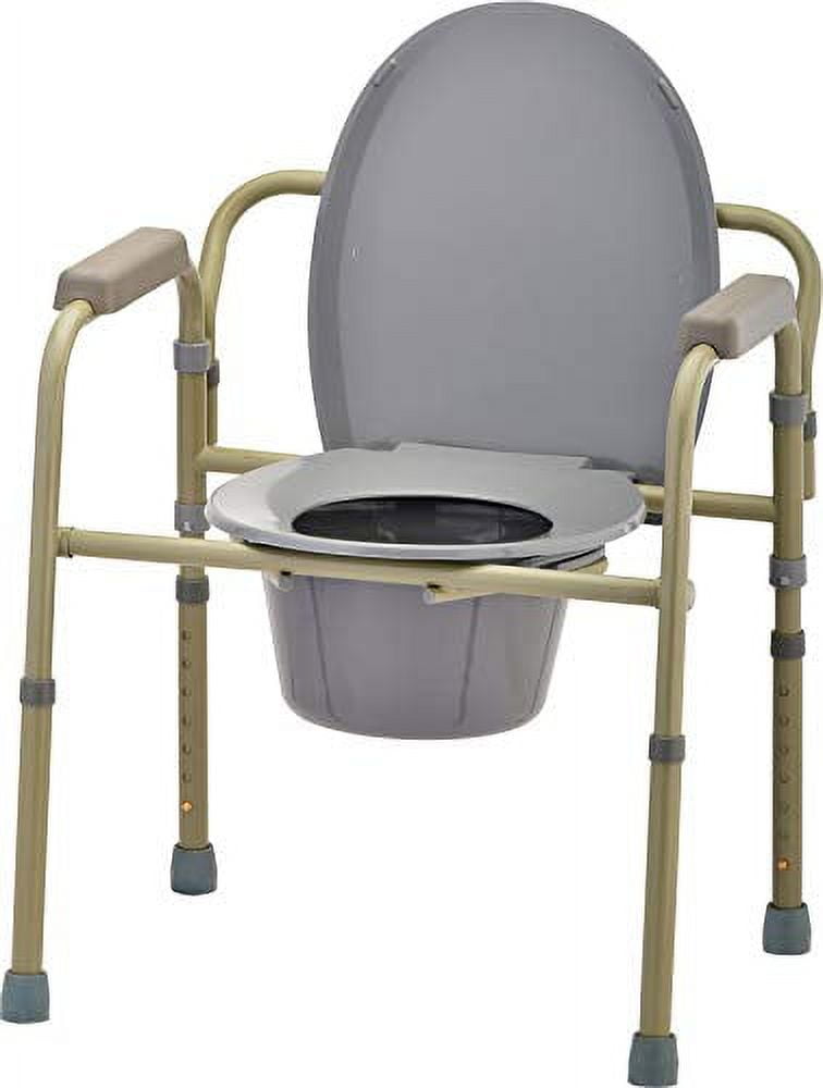 NOVA Folding Commode, Over Toilet and Bedside Commode, Comes with