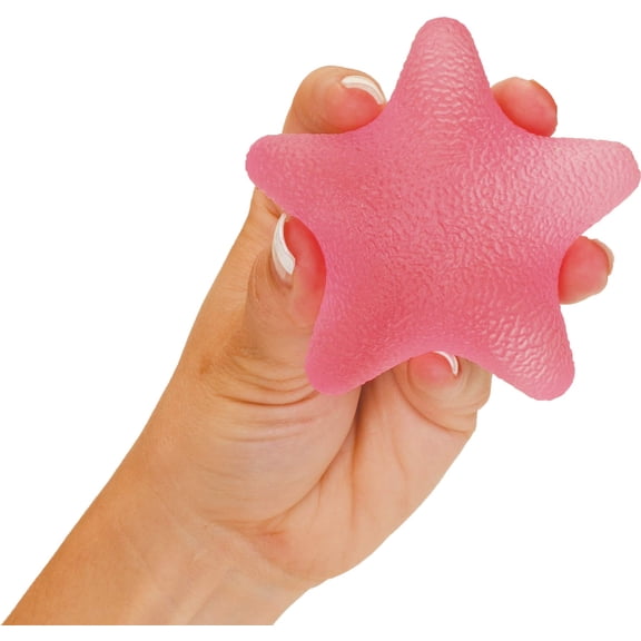 NOVA Hand Exerciser Star, Hand Grip Squeeze Star for Strength, Stress and Recovery, Comes in 3 Resistance Levels - Pink Soft, Orange Medium and Blue Firm