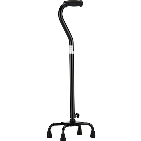 NOVA Medical Products Heavy Duty Quad Cane with Small Base, Black, 4 Pound