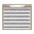 thumbnail image 1 of NOVA II Nail Polish Rack, Double Shelves 6 Tiers, Holds up to 360 Polish Bottles, Salon Spa Beauty Furniture & Equipment, Wood/Silver, 1 of 2