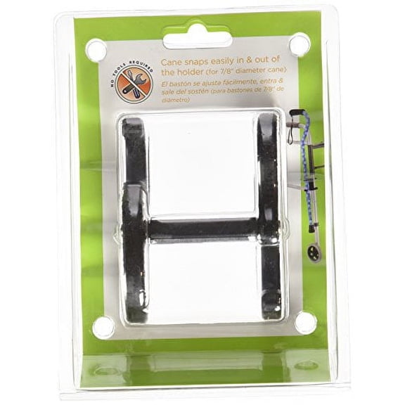 NOVA Medical Cane Holder for Rollator and Folding Walker, Snap-On Design