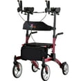 thumbnail image 1 of NOVA Medical Dragon Fold n’ Go Rise UP Rollator, Upright Rolling Walker Red, 1 of 6