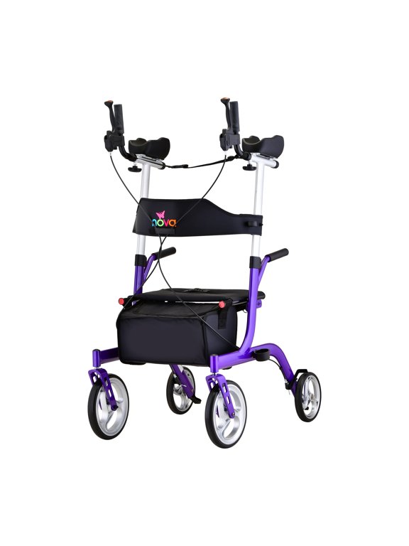 Medical Phoenix Rise UP Rollator, Upright Rolling Walker, Purple