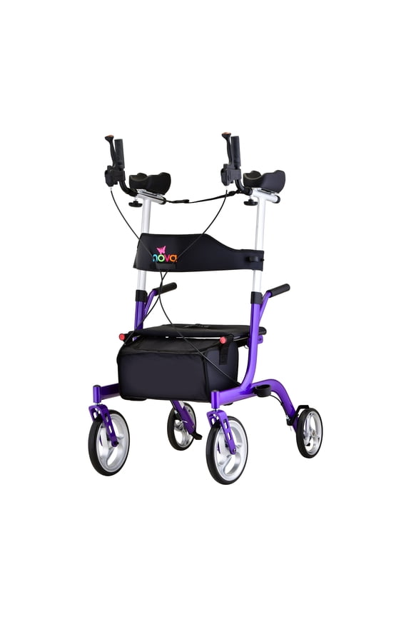 Phoenix Rise UP Rollator, Upright Rolling Walker, Purple