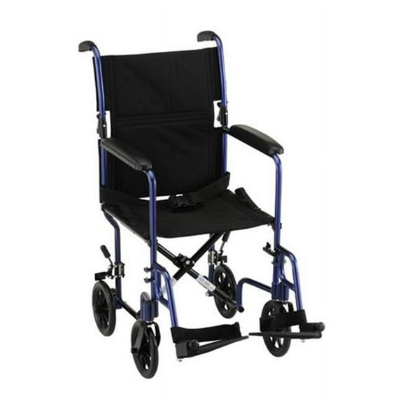 NOVA Medical Products 19" Lightweight Transport/Wheelchair, Blue