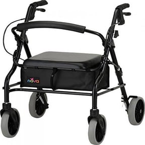 NOVA Medical Products 20 Zoom Rolling Walker, Black