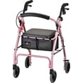 thumbnail image 1 of NOVA Medical Products GetGo Classic Rollator Walker, Rolling Walker for Height 5’4 - 6 inch, Seat Height is 22.25 inch, Classic Standard, Pink, 1 of 6