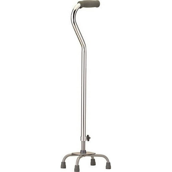 NOVA Medical Products Quad Cane with Small Base, Silver, 2.5 Pound