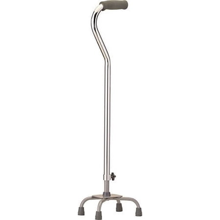 NOVA Medical Products Quad Cane with Small Base, Silver, 2.5 Pound