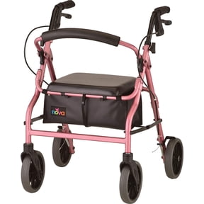 NOVA Medical Products 20" Zoom Rolling Walker, Pink