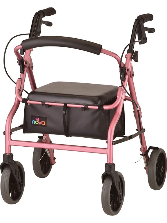 Medical Products 20" Zoom Rolling Walker, Pink