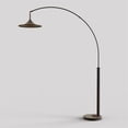 thumbnail image 1 of Lodi 1-Light Arc Floor Lamp - Black Walnut Gold Leaf Marble Base Dimmer, 1 of 1